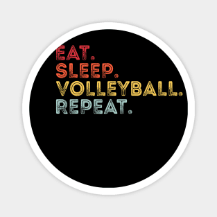 Eat Sleep Volleyball Repeat Retro Volleyball For Women Men Magnet